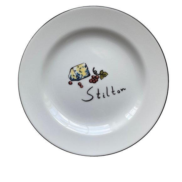 Pottery Barn Cheese Appetizer Cocktail Party Football Entertain Plates Set Of 4 - Picture 8 of 10